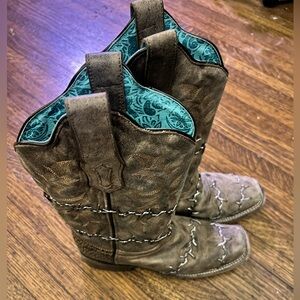Corral Barbed Wire Women’s Leather Boots BootBarn